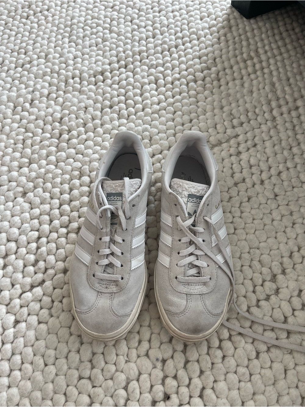 Adidas Grey White Gazelle Classic Sneaker
